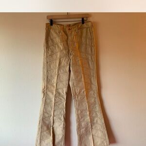 Beige Flared Pants